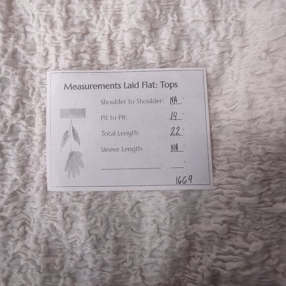 Women's White Crinkle Cropped Tank Size XXL - Picture 7 of 7